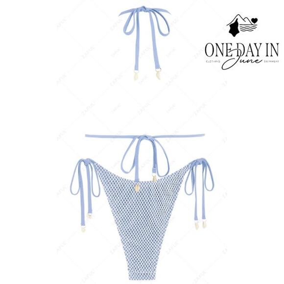 Zaful High Cut Tie Side Tie Back Bikini Swimsuit Size XL - Picture 2 of 6